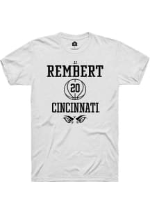 JJ Rembert White Cincinnati Bearcats NIL Sport Icon Short Sleeve T Shirt