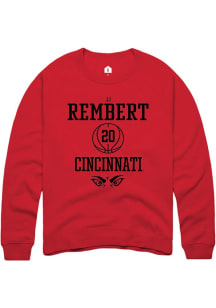 JJ Rembert Rally Mens Red Cincinnati Bearcats NIL Sport Icon Crew Sweatshirt