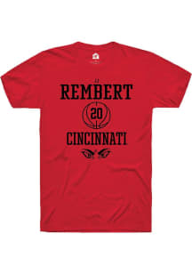 JJ Rembert Red Cincinnati Bearcats NIL Sport Icon Short Sleeve T Shirt