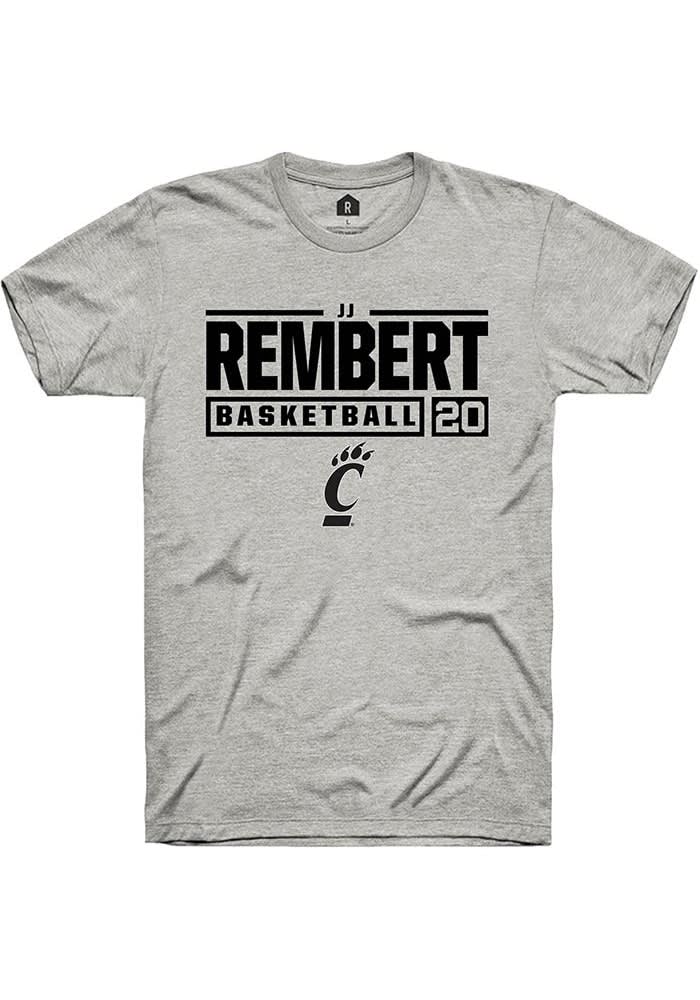 JJ Rembert Cincinnati Bearcats Rally ASH NIL Stacked Box Short Sleeve T ...
