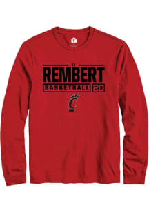 JJ Rembert Rally Mens Red Cincinnati Bearcats NIL Stacked Box Tee