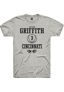 Rayvon Griffith Ash Cincinnati Bearcats NIL Sport Icon Short Sleeve T Shirt
