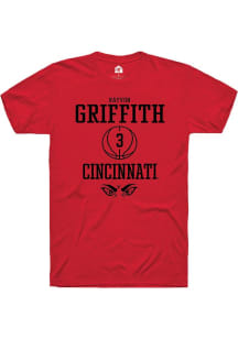 Rayvon Griffith Red Cincinnati Bearcats NIL Sport Icon Short Sleeve T Shirt