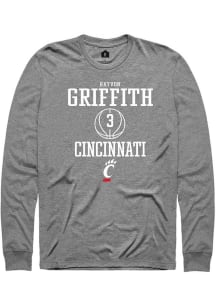 Rayvon Griffith Rally Mens Graphite Cincinnati Bearcats NIL Sport Icon Tee