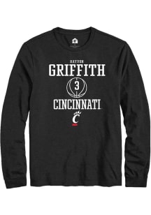 Rayvon Griffith Rally Mens Black Cincinnati Bearcats NIL Sport Icon Tee