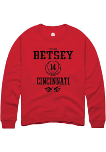 Tyler Betsey Rally Mens Red Cincinnati Bearcats NIL Sport Icon Crew Sweatshirt