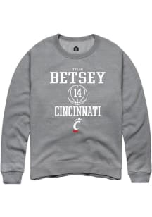 Tyler Betsey Rally Mens Graphite Cincinnati Bearcats NIL Sport Icon Crew Sweatshirt