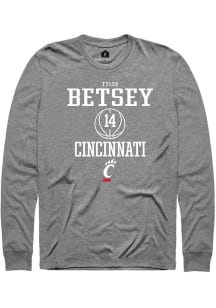 Tyler Betsey Rally Mens Graphite Cincinnati Bearcats NIL Sport Icon Tee