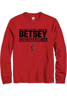 Tyler Betsey Rally Mens Red Cincinnati Bearcats NIL Stacked Box Tee