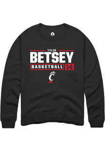 Tyler Betsey Rally Mens  Cincinnati Bearcats NIL Stacked Box Crew Sweatshirt