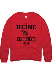 Mia Heine Rally Mens Red Cincinnati Bearcats NIL Sport Icon Crew Sweatshirt