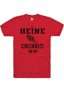 Mia Heine Red Cincinnati Bearcats NIL Sport Icon Short Sleeve T Shirt