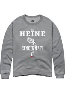 Mia Heine Rally Mens Graphite Cincinnati Bearcats NIL Sport Icon Crew Sweatshirt