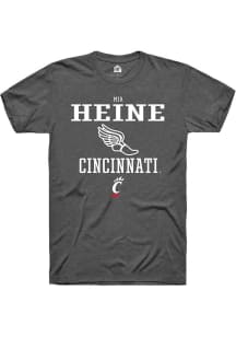 Mia Heine Dark Grey Cincinnati Bearcats NIL Sport Icon Short Sleeve T Shirt