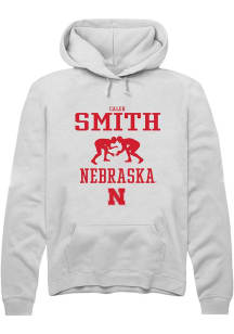 Caleb Smith Rally Mens White Nebraska Cornhuskers NIL Sport Icon Hooded Sweatshirt