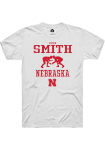 Caleb Smith White Nebraska Cornhuskers NIL Sport Icon Short Sleeve T Shirt