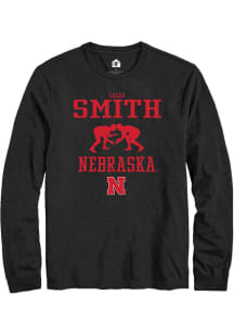 Caleb Smith Rally Mens Black Nebraska Cornhuskers NIL Sport Icon Tee