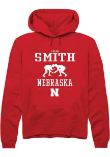 Caleb Smith Rally Mens Red Nebraska Cornhuskers NIL Sport Icon Hooded Sweatshirt