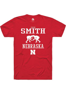 Caleb Smith Red Nebraska Cornhuskers NIL Sport Icon Short Sleeve T Shirt