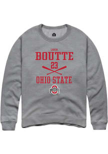 Lorin Boutté Rally Mens Graphite Ohio State Buckeyes NIL Sport Icon Crew Sweatshirt