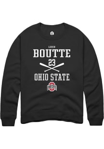 Lorin Boutté Rally Mens Black Ohio State Buckeyes NIL Sport Icon Crew Sweatshirt