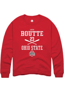 Lorin Boutté Rally Mens Red Ohio State Buckeyes NIL Sport Icon Crew Sweatshirt