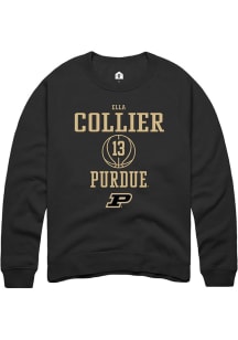 Ella Collier Rally Mens Black Purdue Boilermakers NIL Sport Icon Crew Sweatshirt