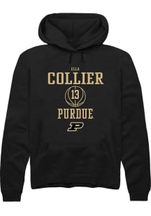 Ella Collier Rally Mens Black Purdue Boilermakers NIL Sport Icon Hooded Sweatshirt