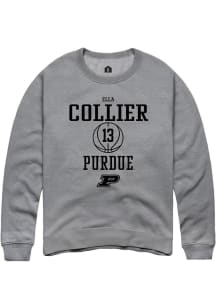 Ella Collier Rally Mens Graphite Purdue Boilermakers NIL Sport Icon Crew Sweatshirt