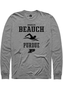 Brooklyn Beauch Rally Mens Graphite Purdue Boilermakers NIL Sport Icon Tee