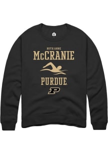 Ruth Anne McCranie Rally Mens Black Purdue Boilermakers NIL Sport Icon Crew Sweatshirt