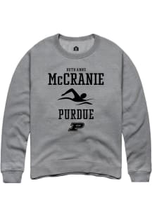 Ruth Anne McCranie Rally Mens Graphite Purdue Boilermakers NIL Sport Icon Crew Sweatshirt