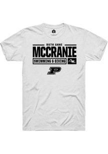 Ruth Anne McCranie White Purdue Boilermakers NIL Stacked Box Short Sleeve T Shirt