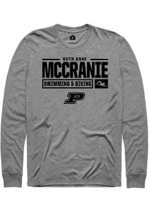 Ruth Anne McCranie Rally Mens Graphite Purdue Boilermakers NIL Stacked Box Tee