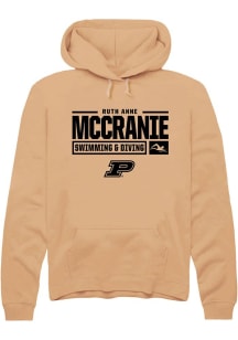 Ruth Anne McCranie Rally Mens Gold Purdue Boilermakers NIL Stacked Box Hooded Sweatshirt