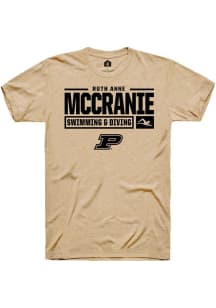 Ruth Anne McCranie Gold Purdue Boilermakers NIL Stacked Box Short Sleeve T Shirt