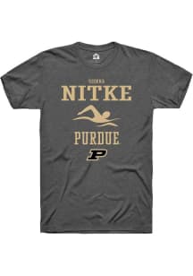 Sienna Nitke Dark Grey Purdue Boilermakers NIL Sport Icon Short Sleeve T Shirt