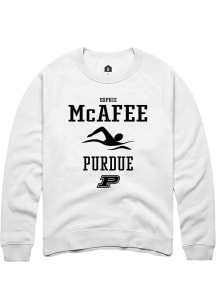 Sophie McAfee Rally Mens White Purdue Boilermakers NIL Sport Icon Crew Sweatshirt