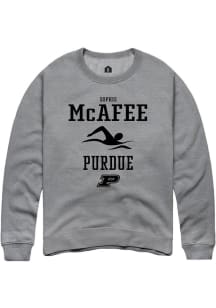 Sophie McAfee Rally Mens Graphite Purdue Boilermakers NIL Sport Icon Crew Sweatshirt