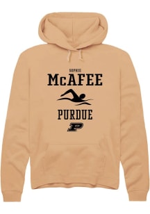 Sophie McAfee Rally Mens Gold Purdue Boilermakers NIL Sport Icon Hooded Sweatshirt