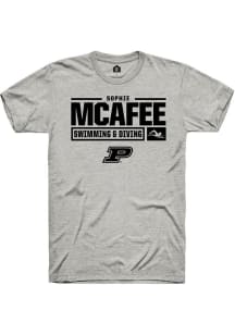 Sophie McAfee Ash Purdue Boilermakers NIL Stacked Box Short Sleeve T Shirt