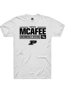 Sophie McAfee White Purdue Boilermakers NIL Stacked Box Short Sleeve T Shirt