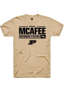 Sophie McAfee Gold Purdue Boilermakers NIL Stacked Box Short Sleeve T Shirt
