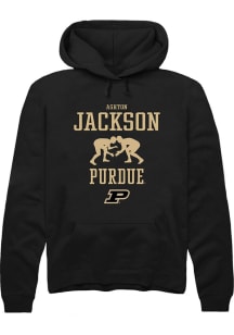 Ashton Jackson Rally Mens Black Purdue Boilermakers NIL Sport Icon Hooded Sweatshirt