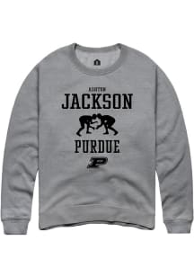 Ashton Jackson Rally Mens Graphite Purdue Boilermakers NIL Sport Icon Crew Sweatshirt