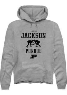 Ashton Jackson Rally Mens Graphite Purdue Boilermakers NIL Sport Icon Hooded Sweatshirt