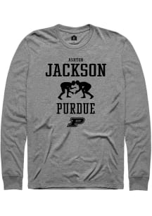 Ashton Jackson Rally Mens Graphite Purdue Boilermakers NIL Sport Icon Tee