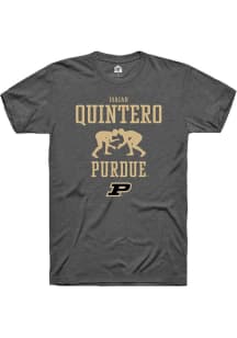 Isaiah Quintero Dark Grey Purdue Boilermakers NIL Sport Icon Short Sleeve T Shirt