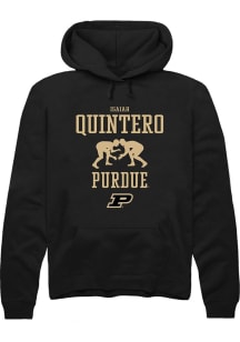 Isaiah Quintero Rally Mens Black Purdue Boilermakers NIL Sport Icon Hooded Sweatshirt