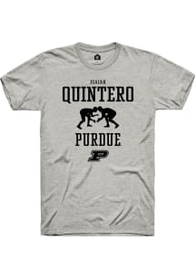 Isaiah Quintero Ash Purdue Boilermakers NIL Sport Icon Short Sleeve T Shirt